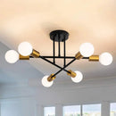 Axyaa Vintage Industrial Loft Iron Chandelier for Living Room Lighting
