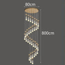 Axyaa Crystal Chandelier Stair Pendant Lamp Living Room Interior Lighting
