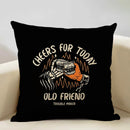 Axyaa Skull Head Pillow Cover Black Cartoon Design 45x45cm