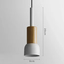 Axyaa Nordic Wood Pendant Lights Modern Macaron LED Hang Lamp Kitchen Bar Loft E27