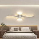 Axyaa Double Curve LED Wall Lamp Remote Control Light - Black Gold Sconces