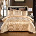 Axyaa Luxury Jacquard Bedding Set King Queen European American Satin 220x240