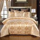 Axyaa Luxury Jacquard Bedding Set King Queen European American Satin 220x240