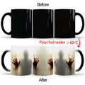 Axyaa Heat Color Changing Zombie Head Coffee Mug, Halloween Surprised Gift