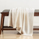 Axyaa Thick Waffle Knit Throw Blanket - Luxurious Plaid for Bed, Sofa, Living Room