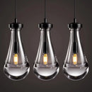 Axyaa Luxury Crystal Raindrop Pendant Light Kitchen Island Brushed Nickel Lighting