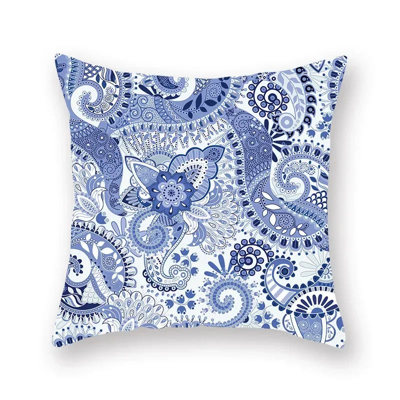 Geometric Mandala Flower Print Pillowcase for Home Decor by Axyaa