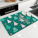 Axyaa Christmas Tree Drying Mat - Absorbent Dish Placemat