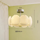 Axyaa French Cream White Glass Ceiling Light for Medieval Style Rooms