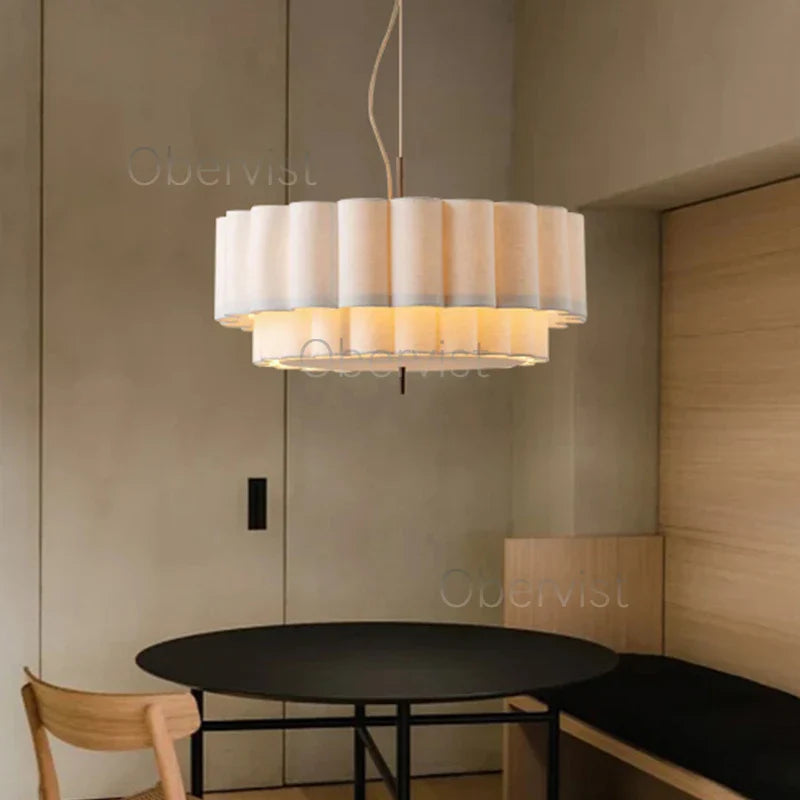 Wabi Sabi Fabric Chandelier Pendant Lamps by Axyaa