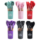 Axyaa Silicone Utensils Set - Non-stick Cookware, Heat Resistant Kitchen Accessories