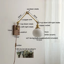 Axyaa Ceramic Copper Swing Arm LED Wall Light for Home Decor