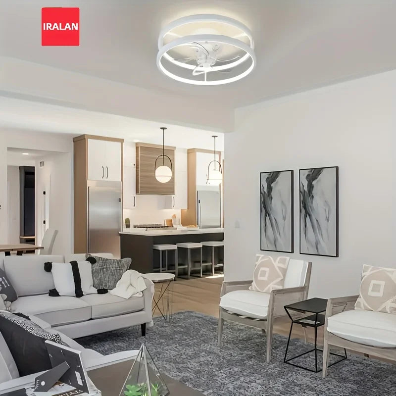 Axyaa Ceiling Fan Light with Adjustable Brightness and Color Temperature