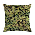 Axyaa Rose Flower Pillow Cover - Green Plant Oil Painting Cushion, Home Decor Case