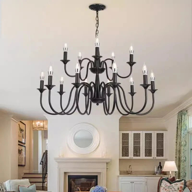 Axyaa Rustic Iron Candle Chandelier for Home, Kitchen, Living Room, Dining Room, Hotel