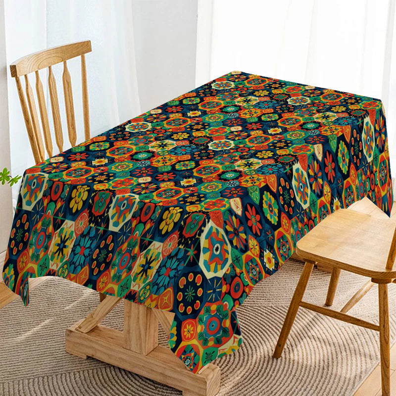 Axyaa Geometric Mandala Bohemia Table Runner - Elegant Dining & Wedding Decor