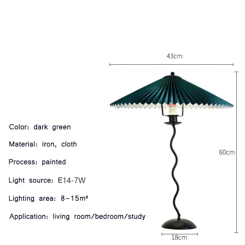 Nordic Modern Pleated Skirt Floor Lamp by Axyaa