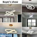 Axyaa Crystal Pendant Light: Modern Luxury Chandelier for Dining Room and Living Room