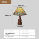 Axyaa Wooden Table Lamp, Wabi-sabi Retro Style, Solid Wood & Metal Bedroom Ambiance