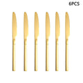 Axyaa Gold Stainless Steel Cutlery Set - Knife, Fork, Spoon - Home Restaurant Hotel Party