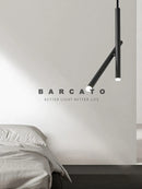 Axyaa Black Aluminum LED Pendant Light for Modern Nordic Style Living Spaces