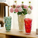 Axyaa Crystal Glass Hydroponic Vase for Art Flower Arrangement and Decor