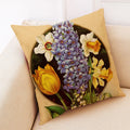 Axyaa Floral Linen Cushion Cover for Stylish Home Decor