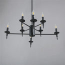 Axya Simple LED Candle Chandelier Iron Art Pendant Light for Living Room Kitchen.