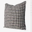 Axyaa Thousand Bird Check Cushion Pillow - Modern Light Luxury Black White Gray Square Pillowcase