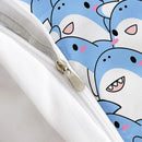Blue Shark Kids Duvet Cover Set by Axyaa: Lovely Sea Animal Bedding with 2 Pillowcase