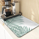 Axyaa Silicone Leaf Print Drying Mat & Coaster Set