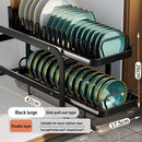 Axyaa Pull-out Dish Drainer Storage Rack for Kitchen Sink Cabinet - Organizer Holder
