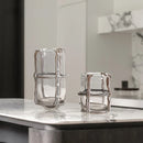 Axyaa Glass Vase Straight Cross Flower Arrangement Terrarium Home Decoration Accessories