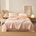 Axyaa Daisy Lace Soybean Summer Quilt Sheet Pillowcase Set, 4-Piece