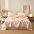 Axyaa Daisy Lace Soybean Summer Quilt Sheet Pillowcase Set, 4-Piece