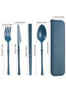 Axyaa Plastic Tableware Set for Picnics, Camping, Student Supplies