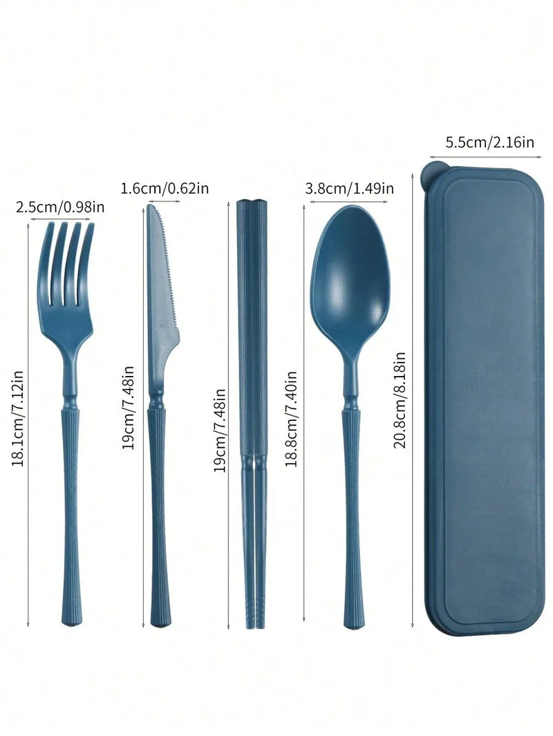 Axyaa Plastic Tableware Set for Picnics, Camping, Student Supplies