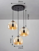 Axyaa Glass Chandelier: Stylish Nordic Pendant Light for Dining Room and Bedroom