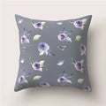 Tropical Cactus Flower Cat Print Pillow Cover 45X45CM for Home Sofa Chair