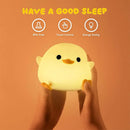 Axya Bean Duck Night Light: Touch Sensor Rechargeable Lamp for Bedroom and Living Room