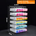 Axyaa Acrylic Marker Pen Holder & Storage Shelf for Office & School Supplies