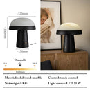 Axyaa Wood+Marble Table Lamps LED Book Lights for Indoor Decoration