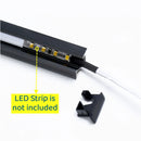 Axyaa Invisible LED Aluminum Profile with Milky Cover for Shelf Strip Light