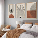 Axyaa Geometric Abstract Canvas Art Poster Mid Century Bohemia Wall Decor