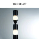 Axyaa Black White LED Floor Lamp: Modern Mood Lights for Home Decor