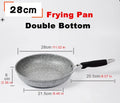 Axyaa Ceramic Non-Stick Wok Frying Pan for Induction Cooker and Gas Stove