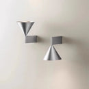 Axyaa Nordic Designer Brushed Metal Small Wall Lamp Cone-shaped Wall Light