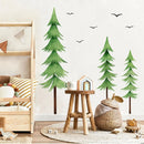 Watercolor Pine Tree Wall Sticker by Axyaa: DIY Peel and Stick Art for Nursery & Kids Room