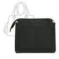 Axyaa Nylon Makeup Storage Pocket Bag for Women's Handbag Bottom Shaper