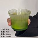 Axyaa Gradient Color Stripe Glass Cup for Coffee, Cold Drinks, Latte - 200ML